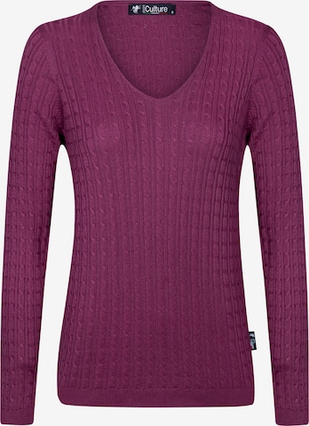 DENIM CULTURE Sweter 'Verla' w kolorze fioletowy: przód