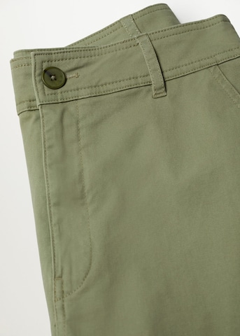 MANGO Szeroka nogawka Spodnie 'Garden' w kolorze zielony