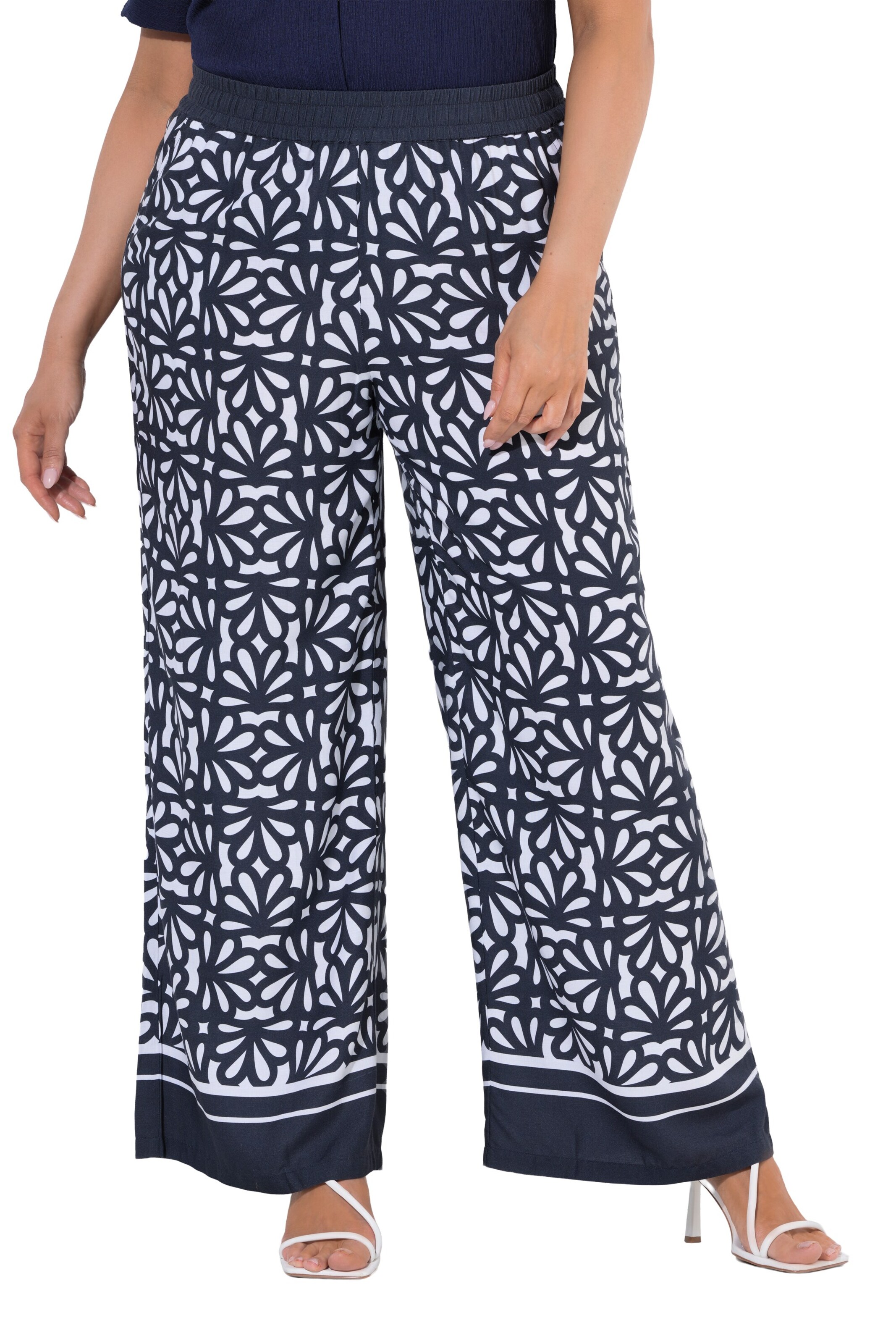 Ulla Popken Regular Schlupfhose in Blau: Vorderseite