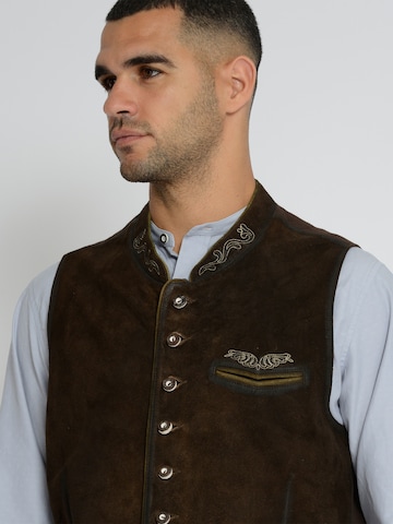 Rißberg Traditional vest in Brown
