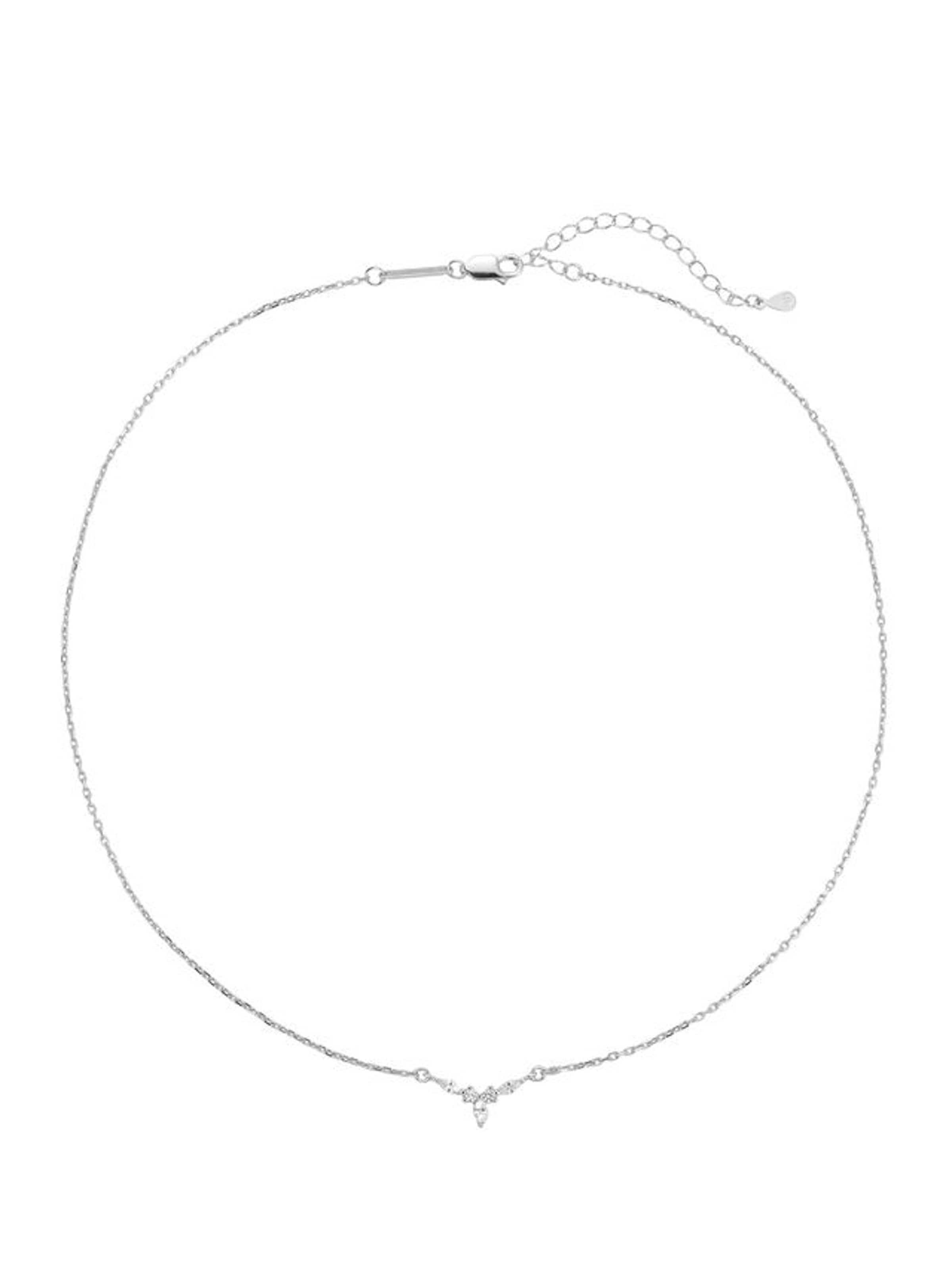 Hey Happiness Ketting 'Crown Spark' in Zilver: voorkant