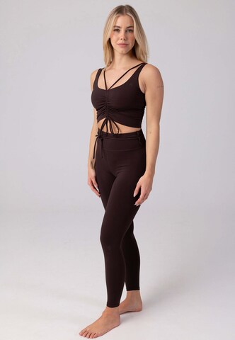 OCEANSAPART Skinny Leggings 'Gianna' i brun