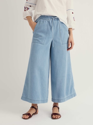 Seasalt Cornwall Wide leg Trousers 'Eskelli' in Blue: front