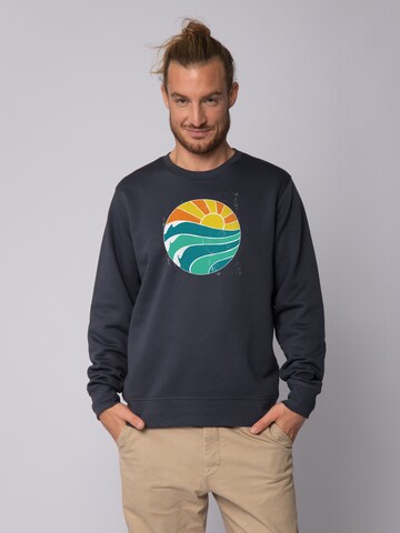Felpa ' Summer Sun ' di Watapparel in grigio: frontale