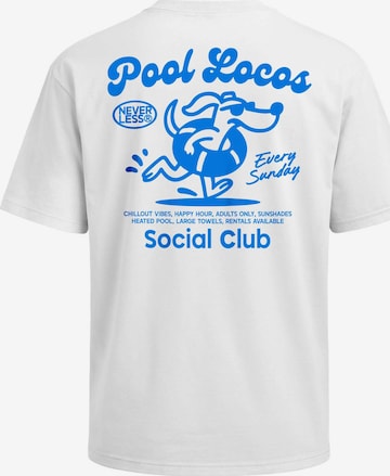 Neverless Shirt 'Pool Locos' in Weiß: Vorderseite