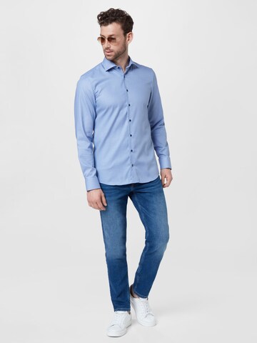 ETERNA - Slim Fit Camisa em azul