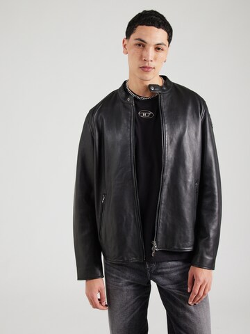 Giacca di mezza stagione 'L-CARVER' di DIESEL in nero: frontale