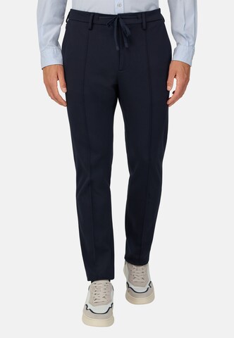 Boggi Milano Regular Chino 'B Jersey' in Blauw: voorkant
