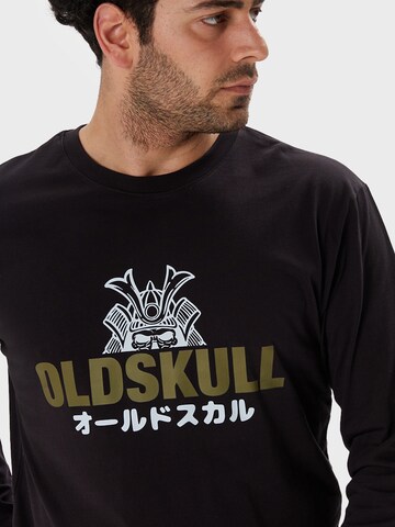 Oldskull Shirt in Zwart: voorkant