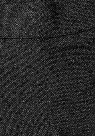 Street One Studio Wide Leg Hose 'Herringbone' in Schwarz