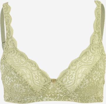 TRIUMPH T-shirt Behå 'Amourette' i grön: framsida