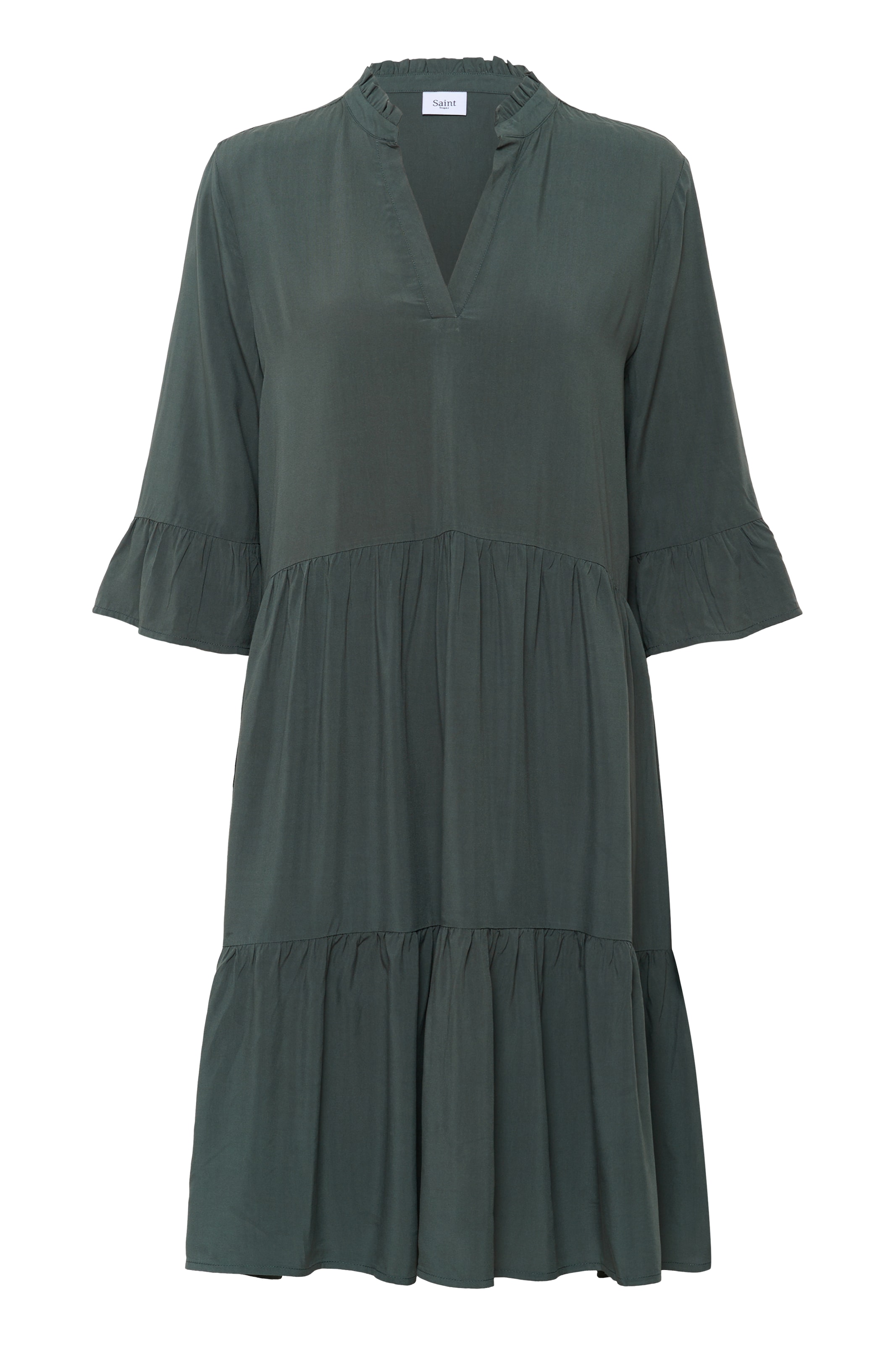 SAINT TROPEZ Kleid 'Eda' in Grün: Vorderseite