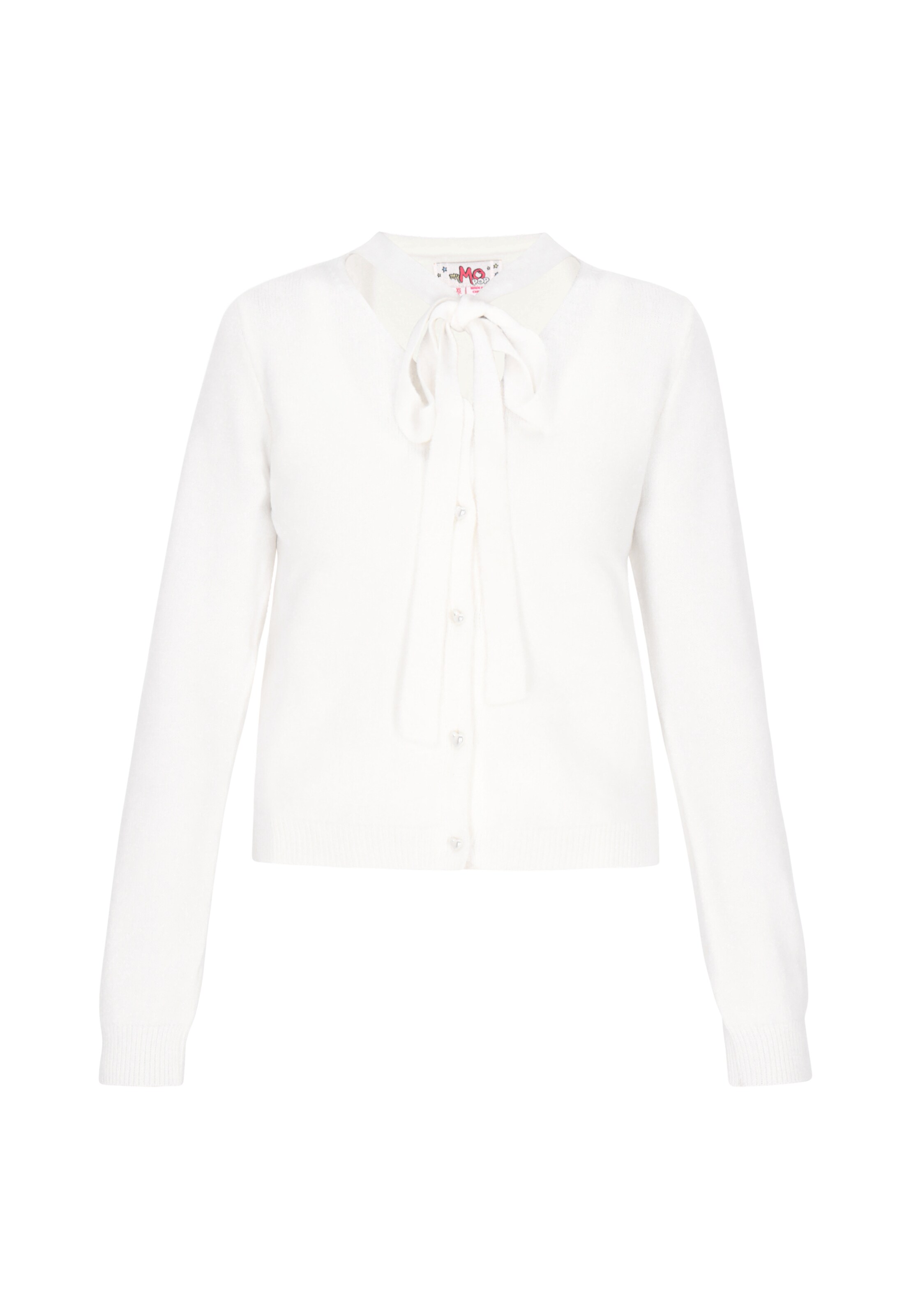 MYMO Gebreid vest 'Young Fashion' in Wit: voorkant