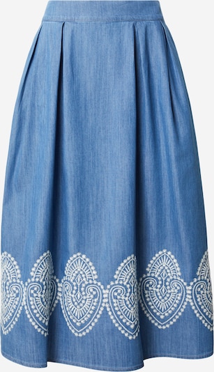 MORE & MORE Rock in blue denim / weiß, Produktansicht