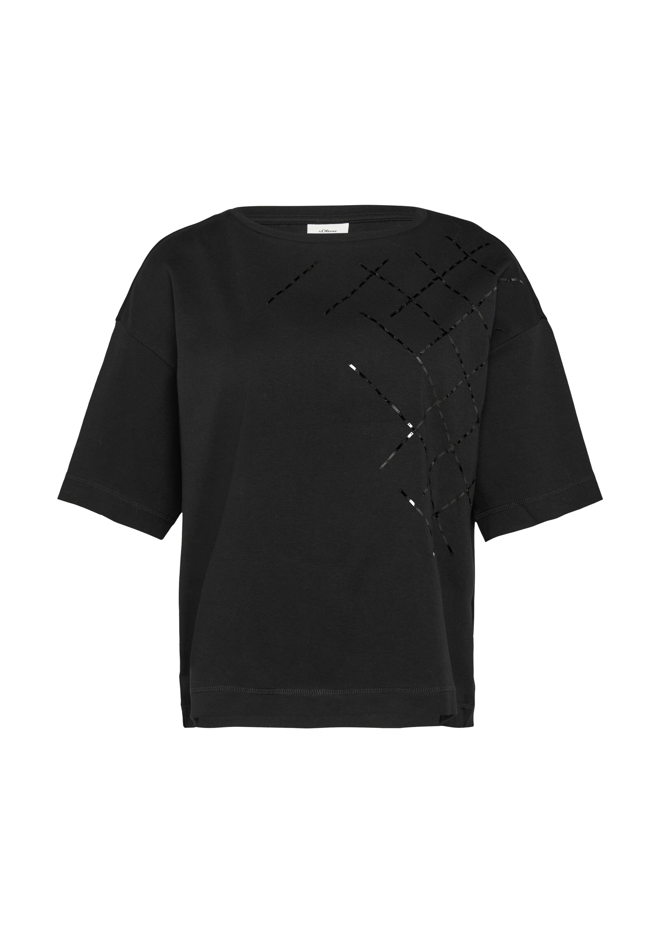T-shirt s.Oliver BLACK LABEL en noir : devant