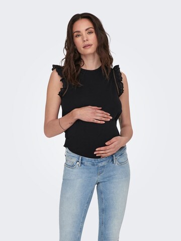 Only Maternity Top in Schwarz: Vorderseite