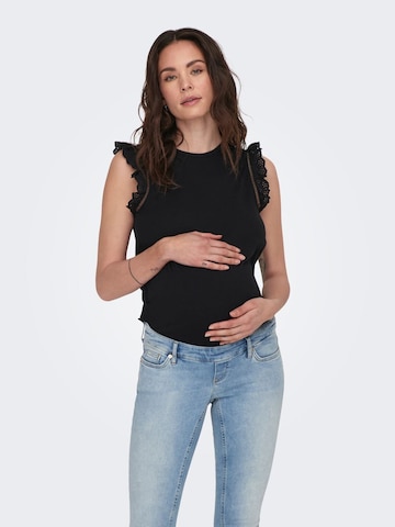 Only Maternity Top in Black: front