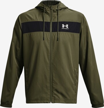 UNDER ARMOUR Athletic Jacket in Green: front