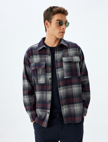 Koton Regular fit Button Up Shirt in Grey: front