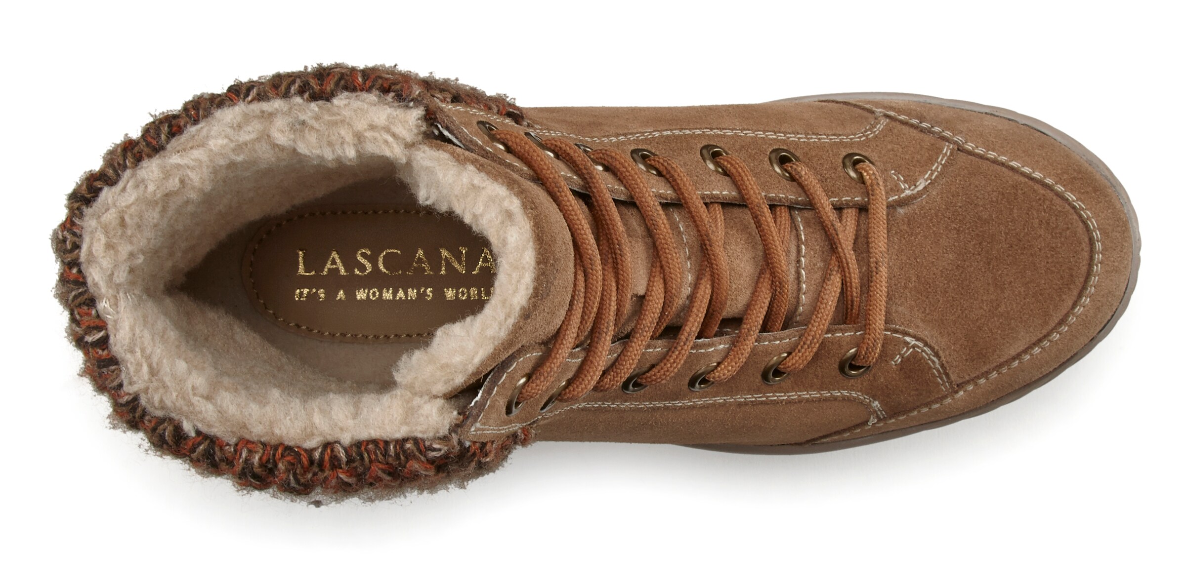 Bottines à lacets LASCANA en marron