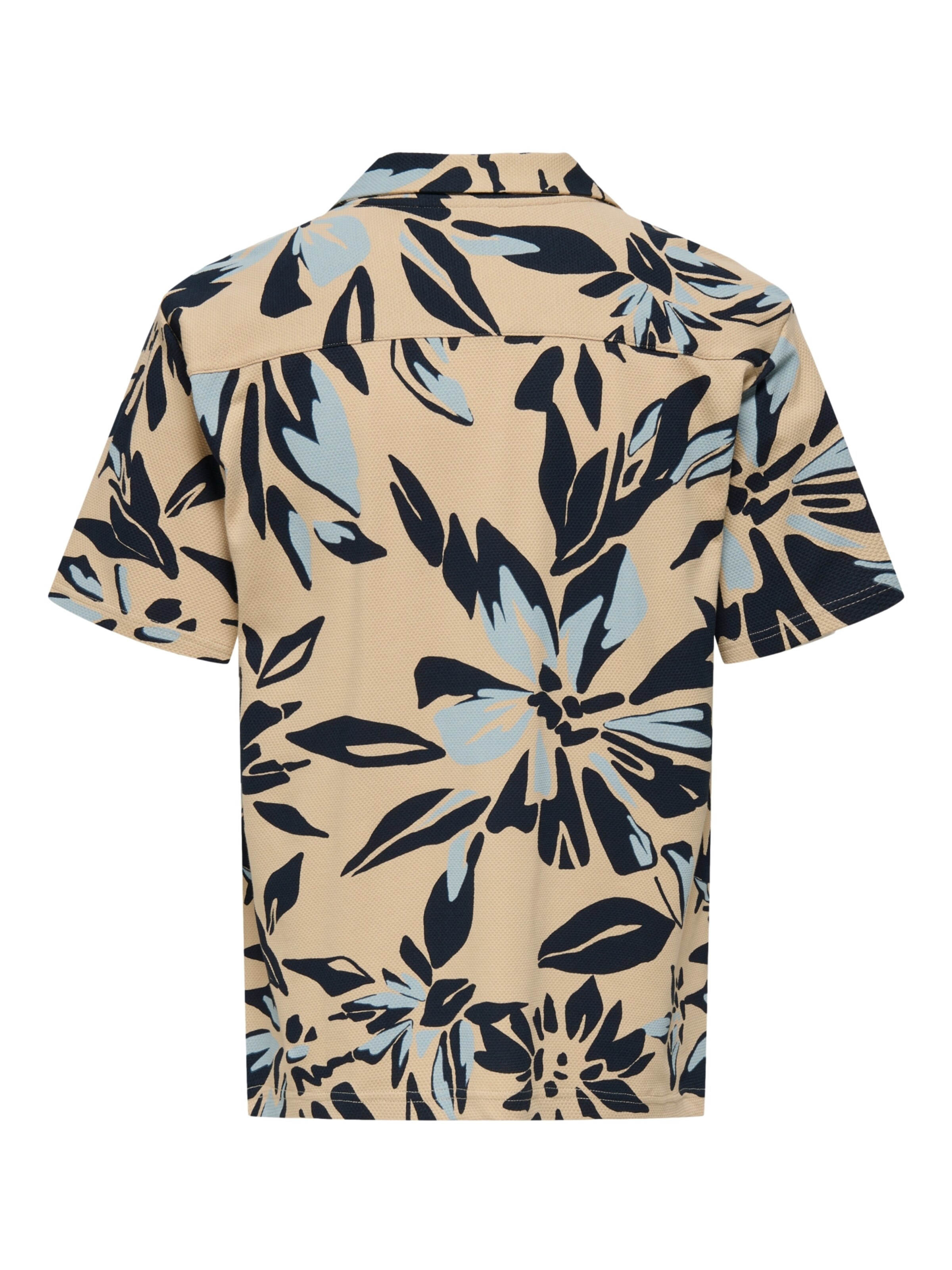 Only & Sons Comfort fit Button Up Shirt 'Piero' in Beige