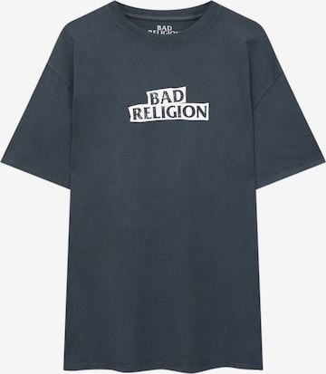 T-Shirt Pull&Bear en gris : devant