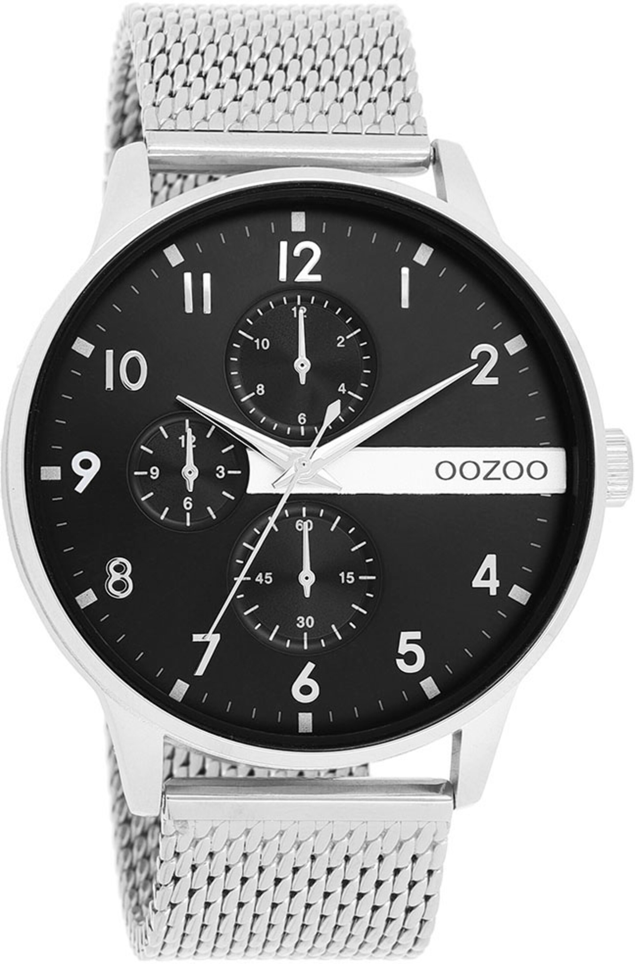 OOZOO Analog Watch in Silver: front