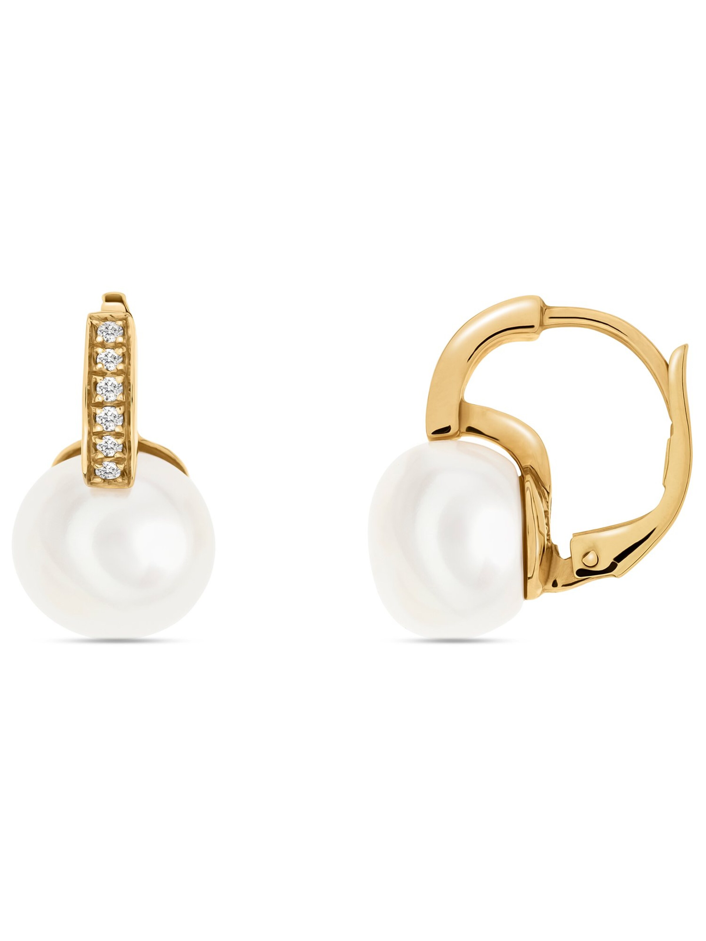 CHRIST Ohrringe in Weiß