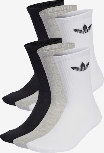 ADIDAS ORIGINALS Socken 'Trefoil Cushion Crew ' in grau / schwarz / weiß, Produktansicht