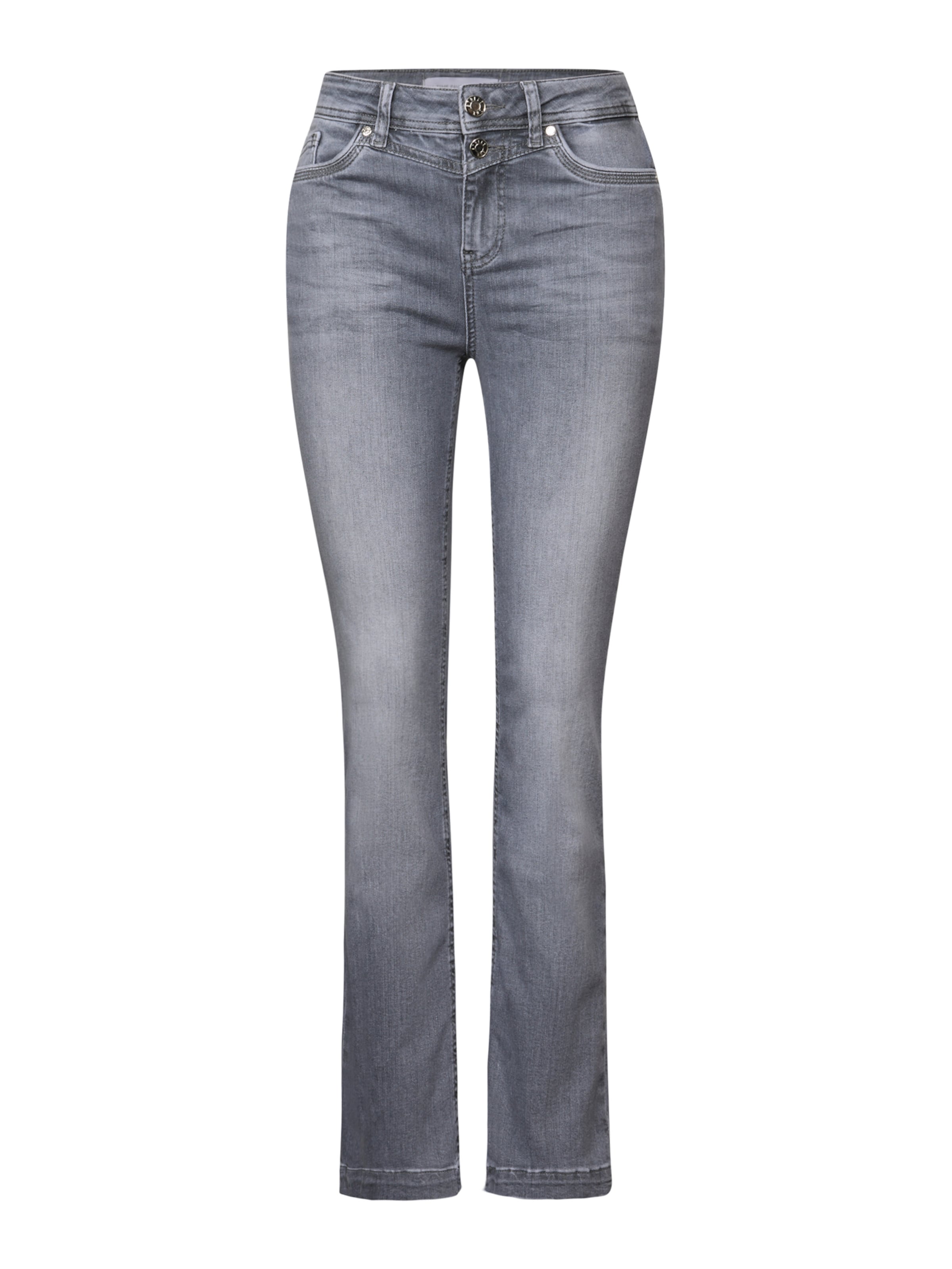 STREET ONE Bootcut Jeans in Grau: Vorderseite
