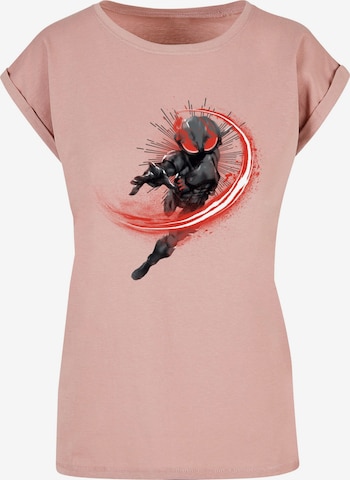 T-shirt 'Aquaman - Black Manta Flash' ABSOLUTE CULT en rose : devant