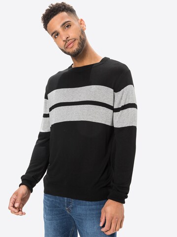 Regular fit Pullover di NU-IN in nero: frontale