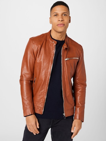 FREAKY NATION Regular fit Between-Season Jacket 'Lucky' in Brown: front