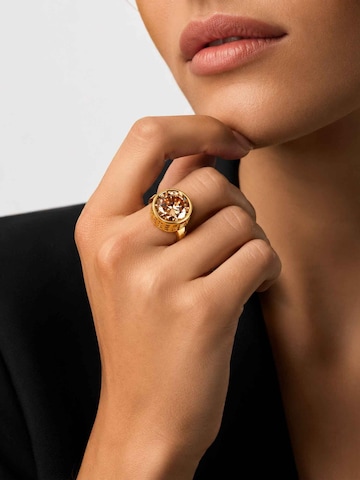 RteRme Ring 'Amber Crystal Gold Statement Ring'‌‌ in Gold