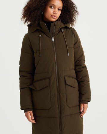 WE Fashion Winter parka in Green: front