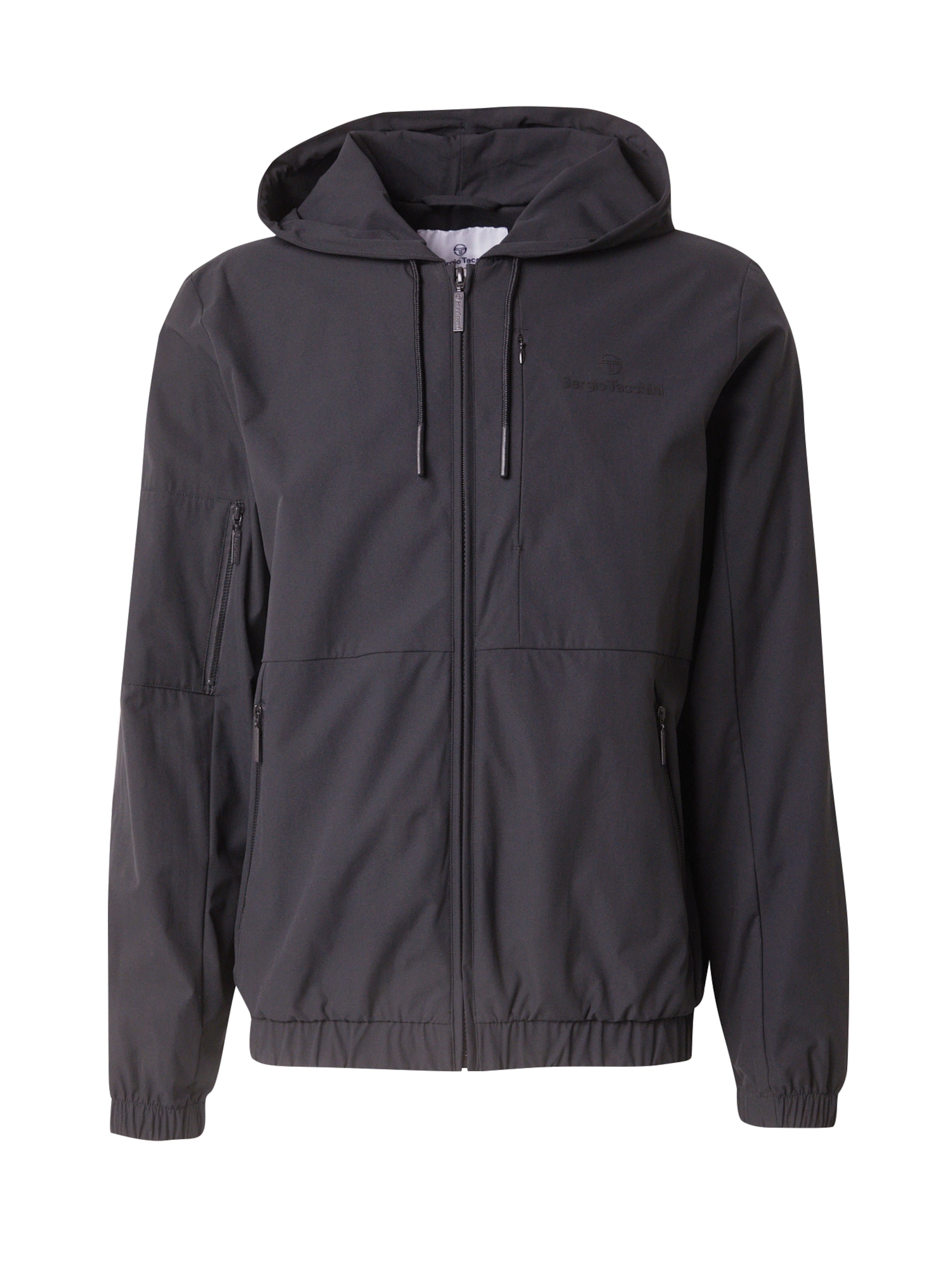 Sergio Tacchini Μπουφάν άσκησης 'PERSIANA' σε μαύρο: μπροστά