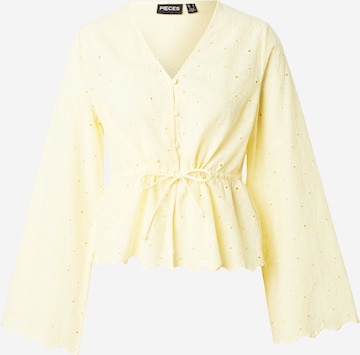 PIECES Bluse 'PCArmorine' in Gelb: Vorderseite
