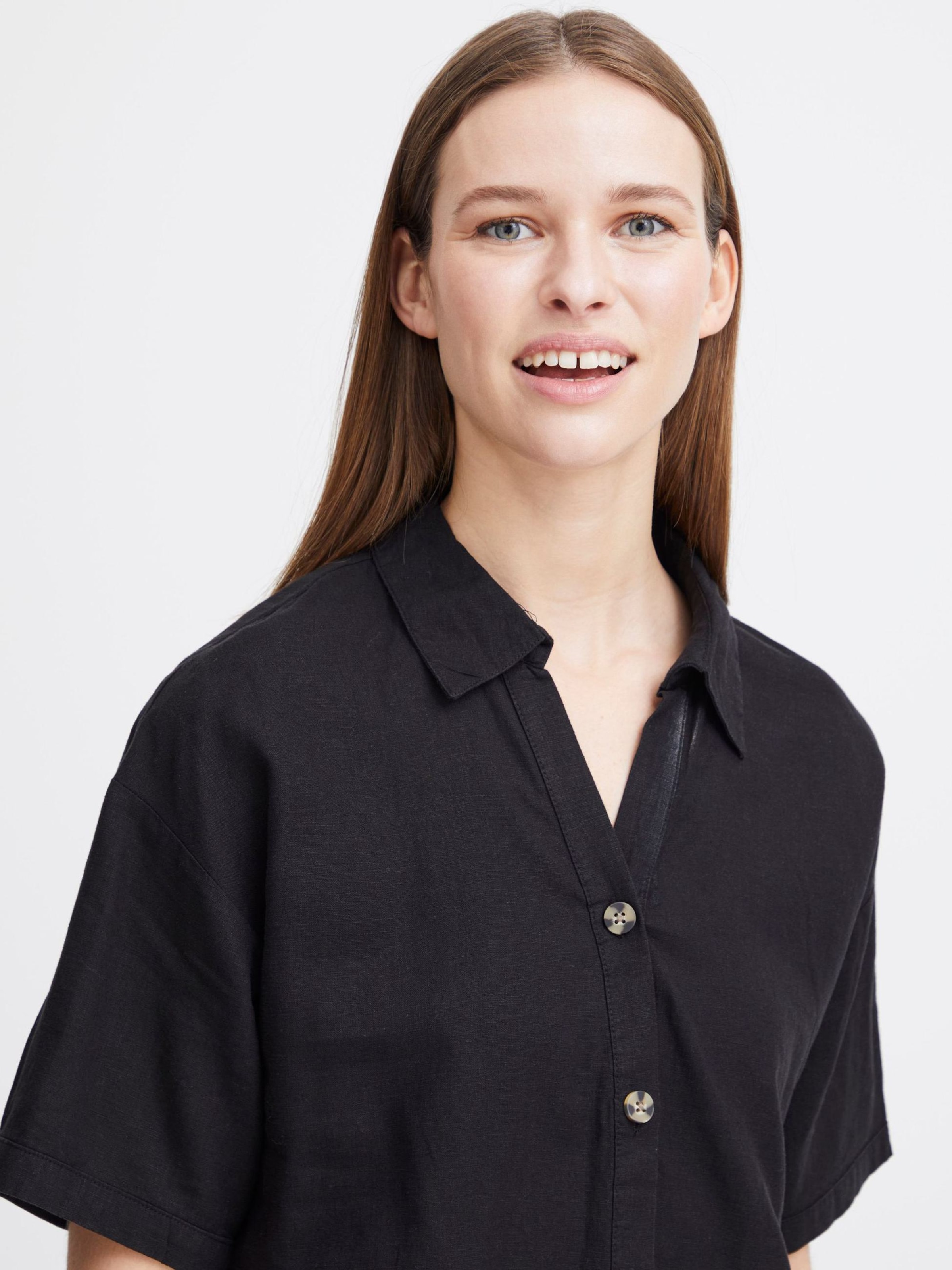 売れ筋商品|||ビーヤング シャツ レディース トップス FALAKKA - Button-down blouse - black b.young Blouse 'Falakka' in Black | ABOUT YOU