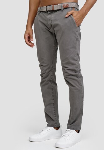 INDICODE JEANS Regular Chinohose  'Spence' in Grau