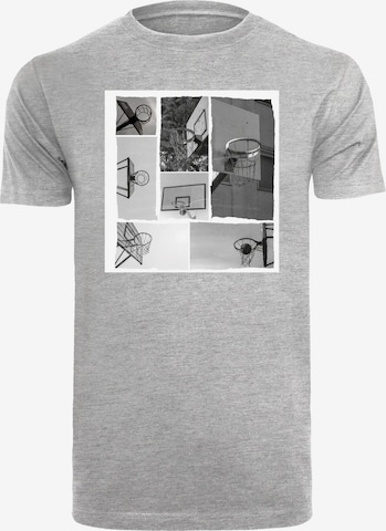 Mister Tee T-Shirt 'Hoop Life' in Grau: Vorderseite