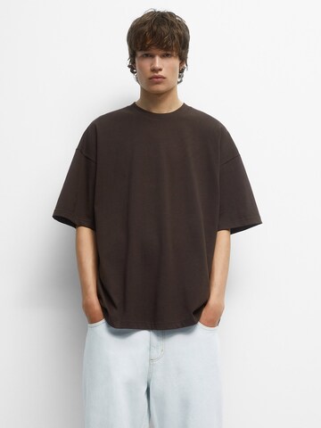 Pull&Bear Shirt in Bruin: voorkant