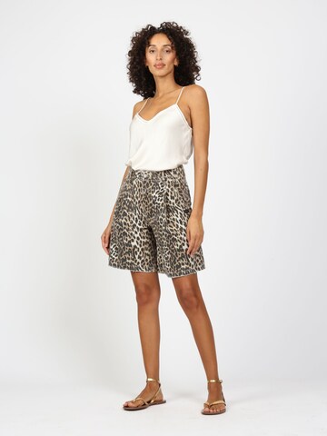 Gang Loosefit Broek '94WANDA BERMUDA ' in Bruin