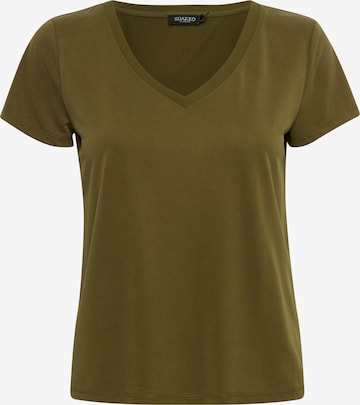 SOAKED IN LUXURY T-shirt 'Columbine' i brun: framsida