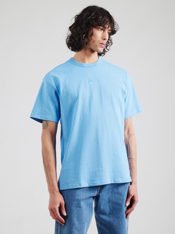 Nike Sportswear Tričko 'PREMIUM ESSENTIALS' – modrá: přední strana