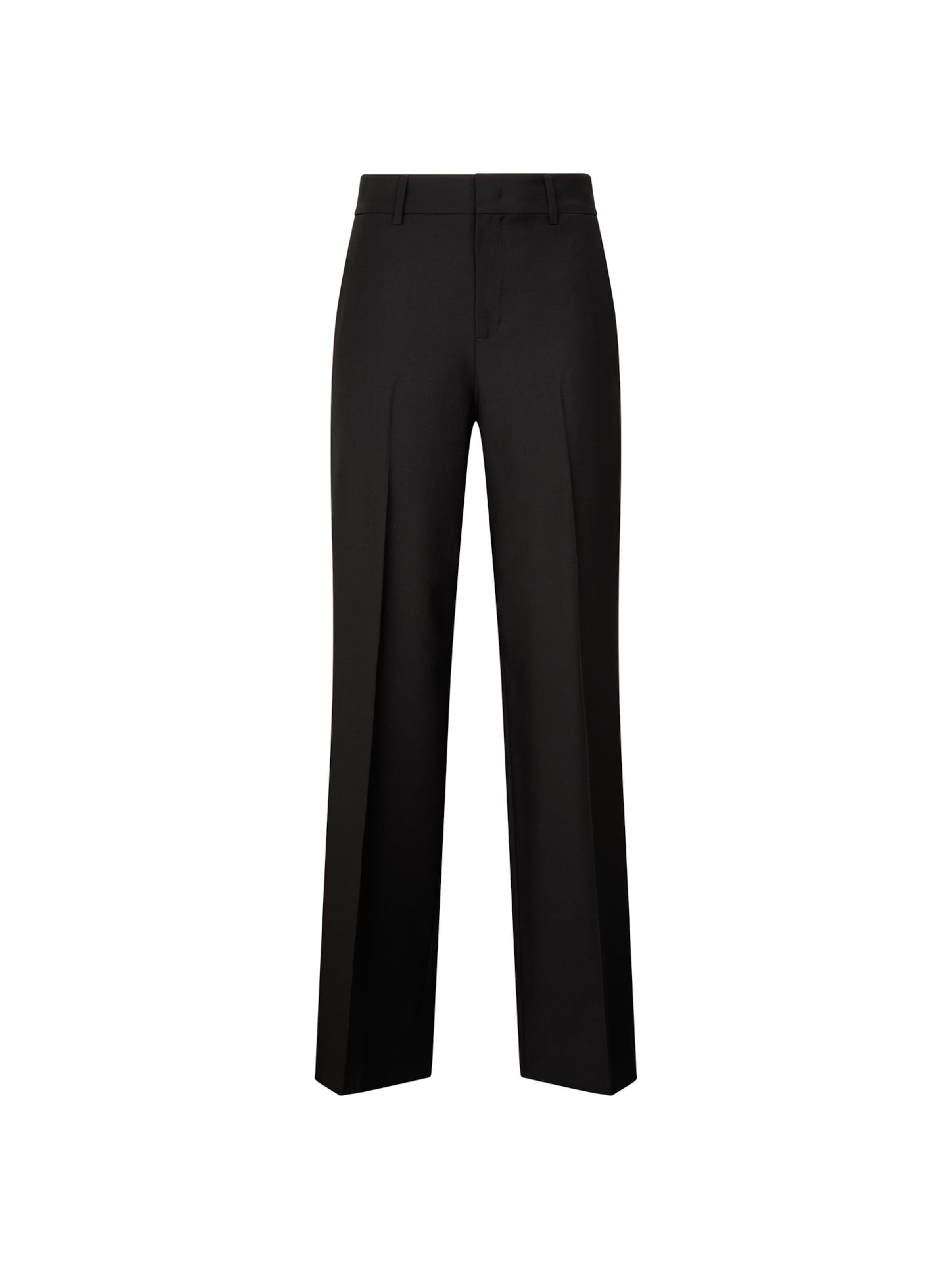 Wide Leg Pantalon à plis SEIDENSTICKER en noir : devant