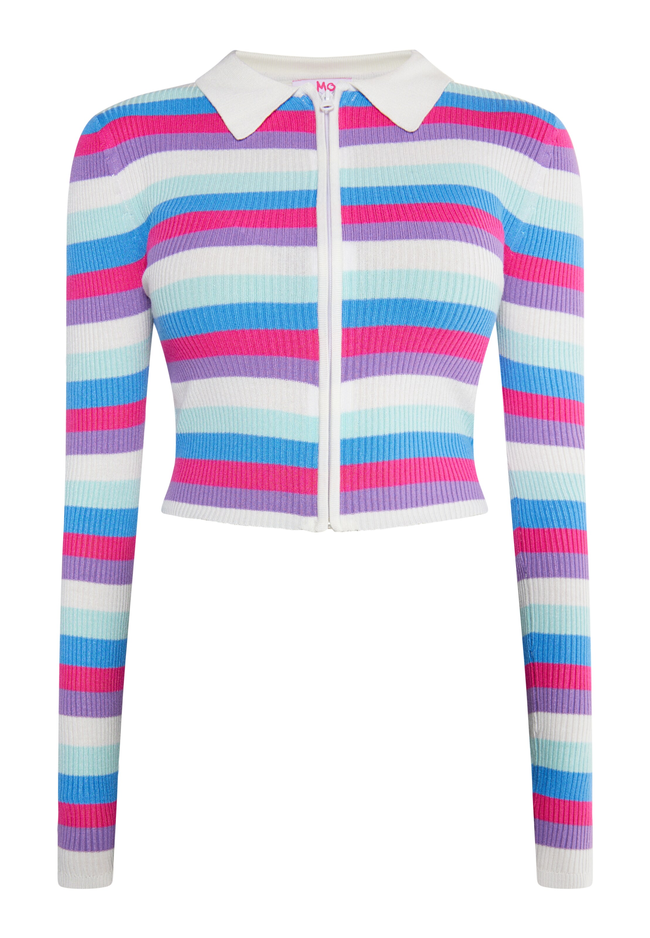 MYMO Strickjacke 'Blonda' in Weiß: Vorderseite