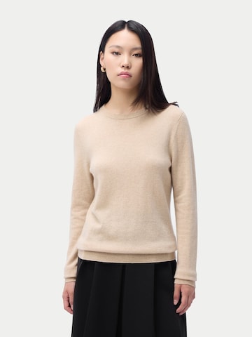 GOBI Cashmere Tröja 'Women's Essential Cashmere Crewneck Sweater' i beige: framsida