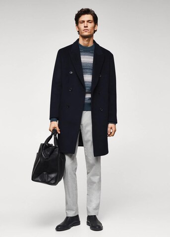 MANGO MAN Winter Coat in Blue