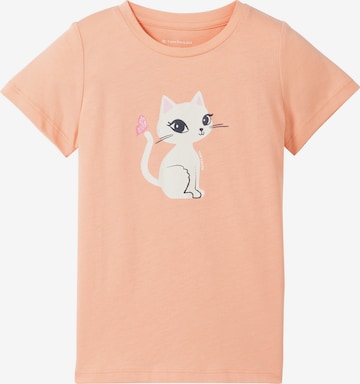 T-Shirt TOM TAILOR en orange : devant