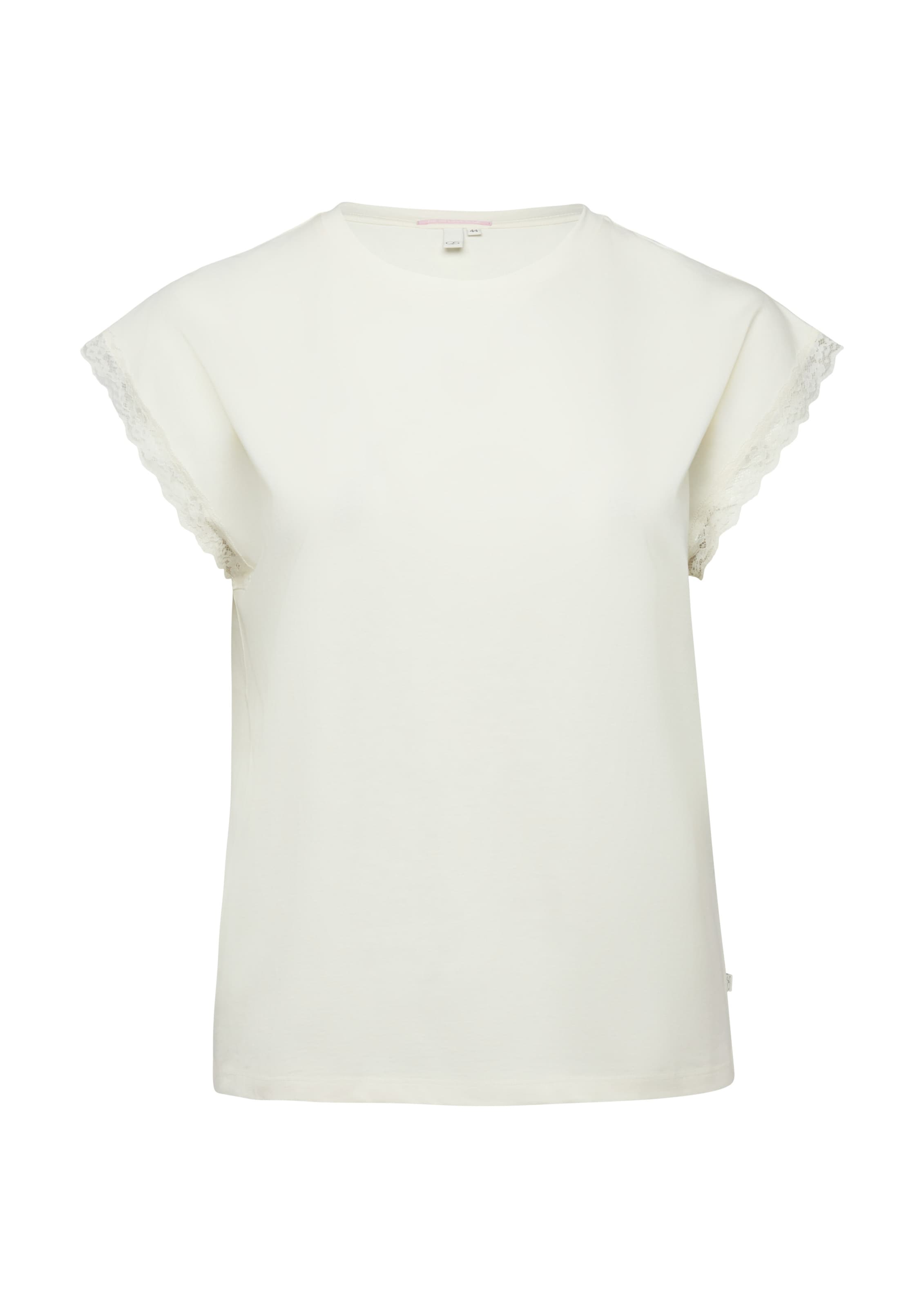 Sweat-shirt QS en beige : devant